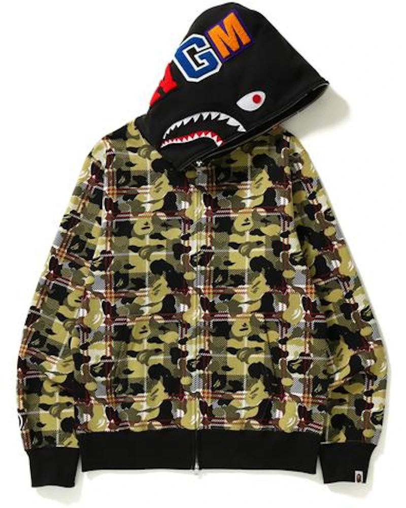 BAPE DETACHABLE shark full zip hoodie red camo A Bathing Ape Size