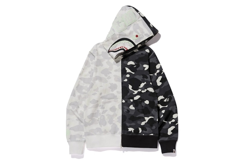 Bape shark full on sale zip hoodie black