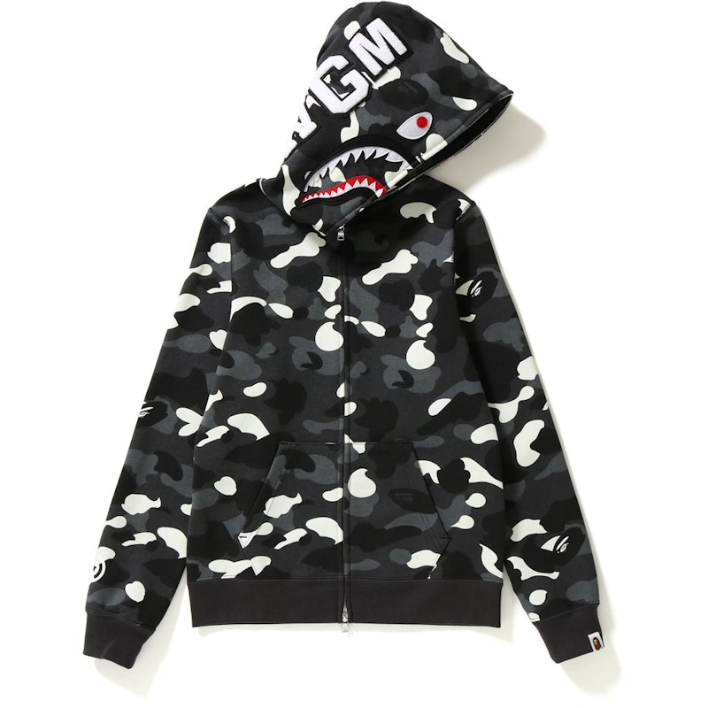 BAPE City Camo Shark Full Zip Hoodie Black Men s SS18 US