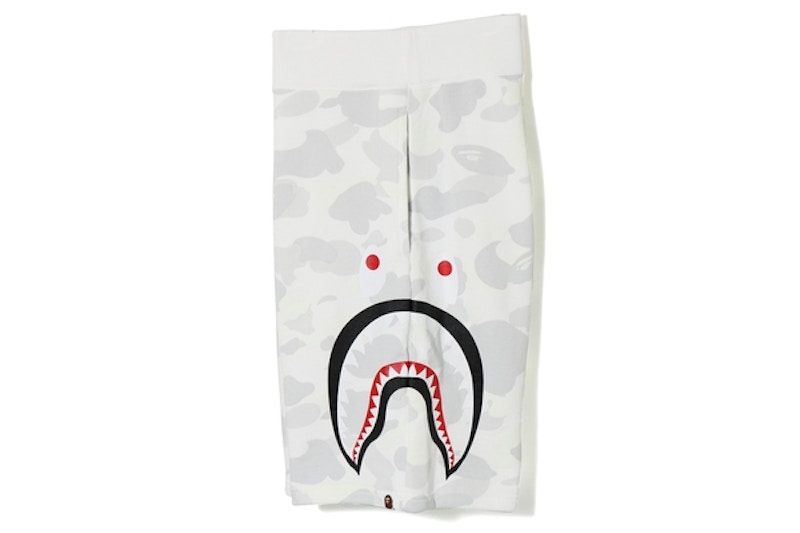 BAPE City Camo Side Shark Sweat Shorts White Men's - FW18 - GB