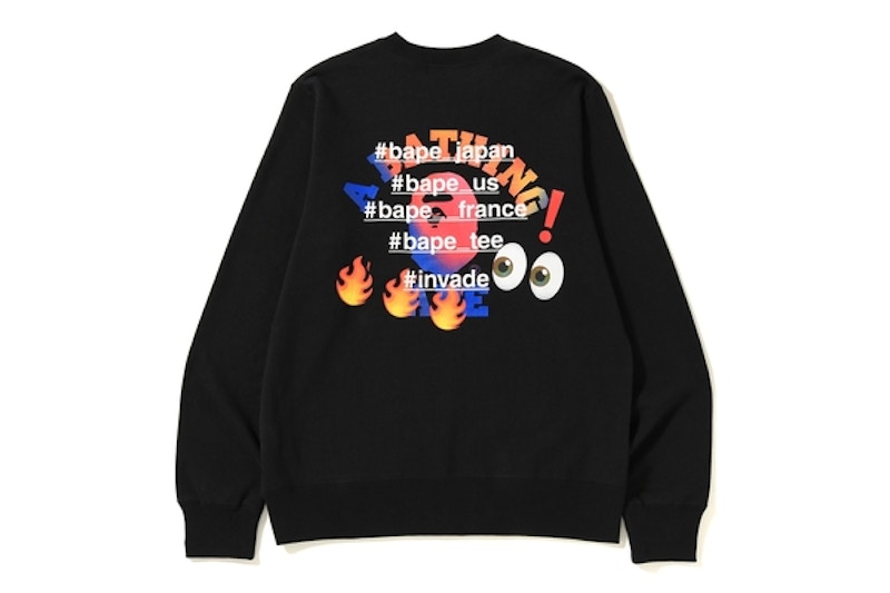BAPE College Emoji Crewneck Black Men