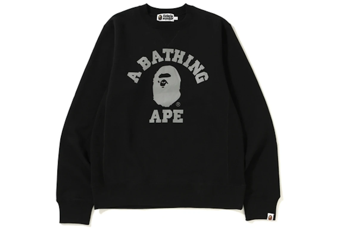 BAPE College Heavy Weight Crewneck Black