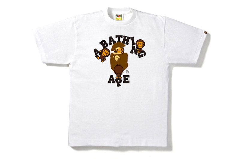 BAPE College Milo Tee White Men's - US