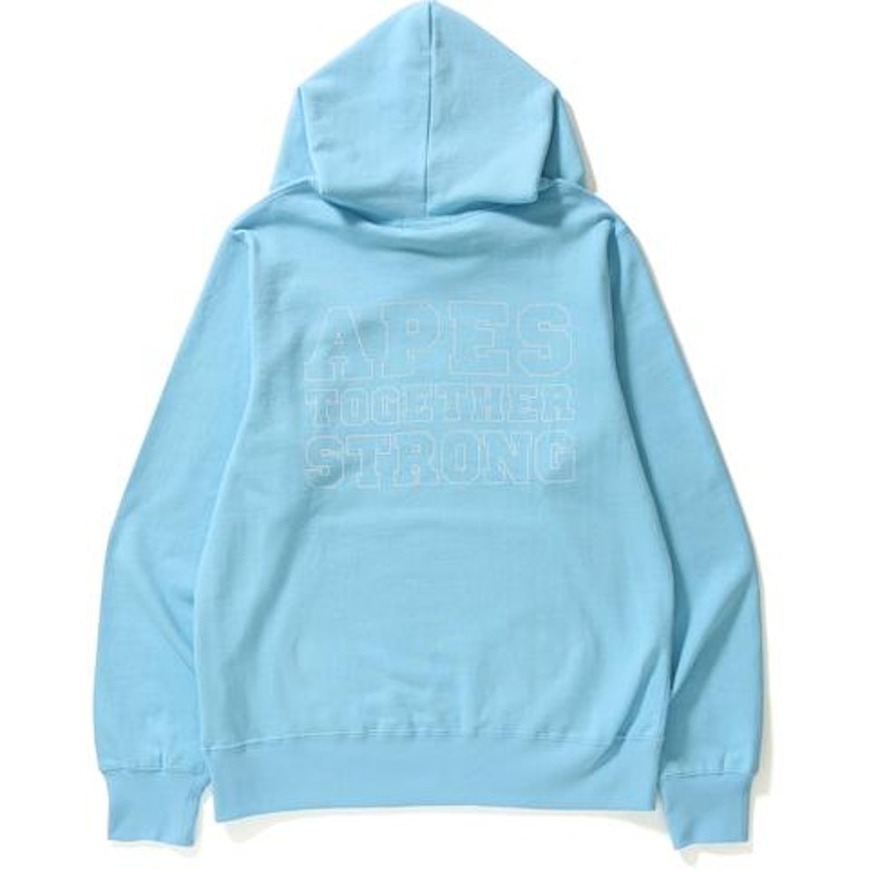 Light blue bape on sale hoodie