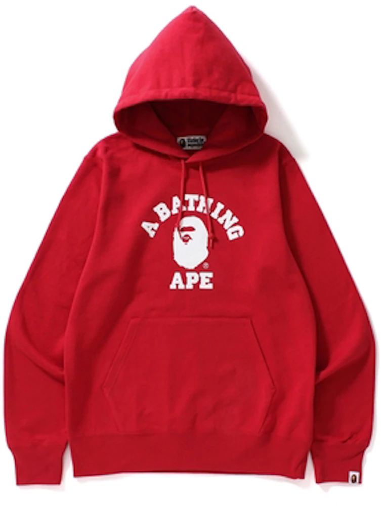 BAPE College Pullover Hoodie Red Men's - US