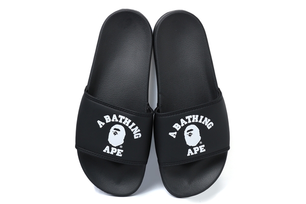 BAPE College Slide Sandals Black