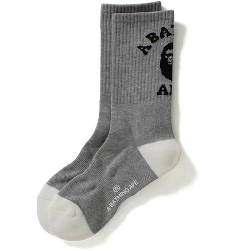 BAPE College Socks Socks Gray