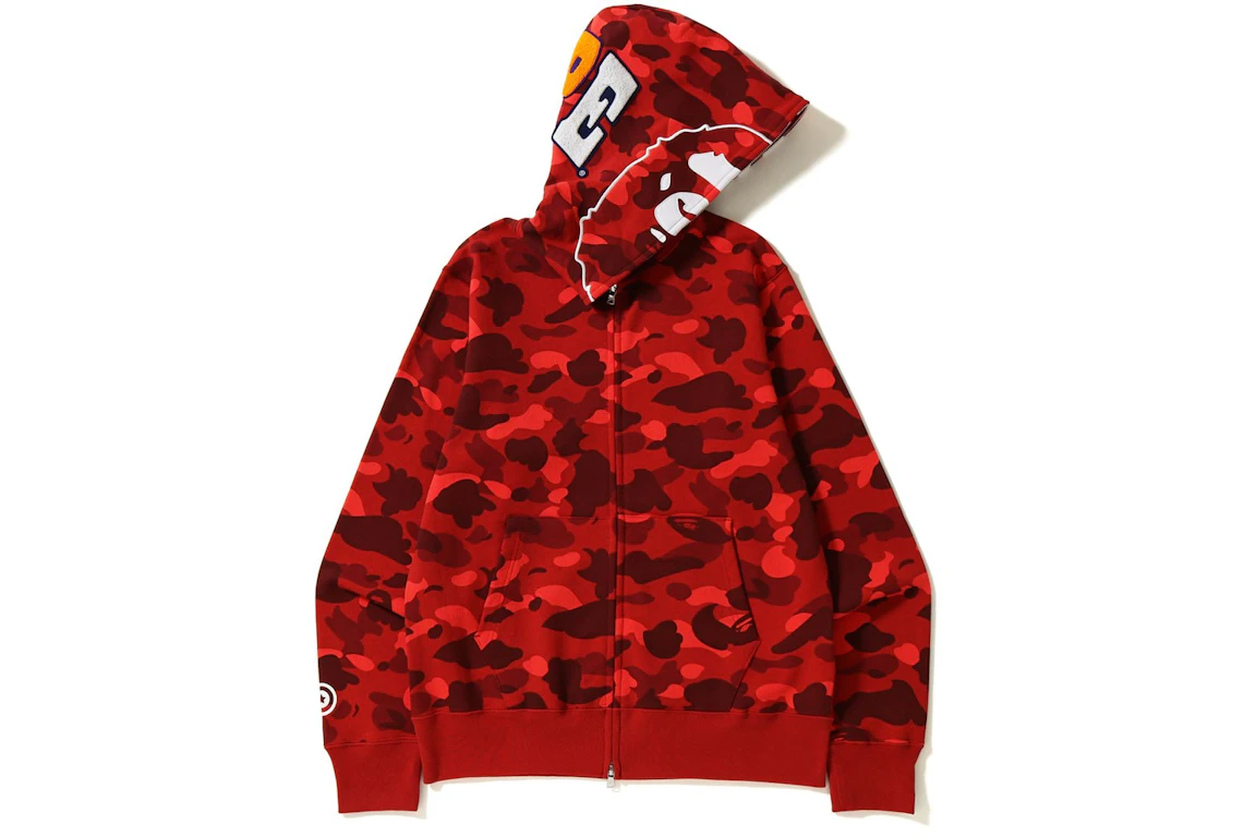 BAPE Color Camo 2nd Ape Hoodie Red