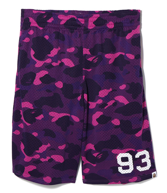 BAPE Color Camo Mesh Basketball Shorts Purple Men's - SS18 - US