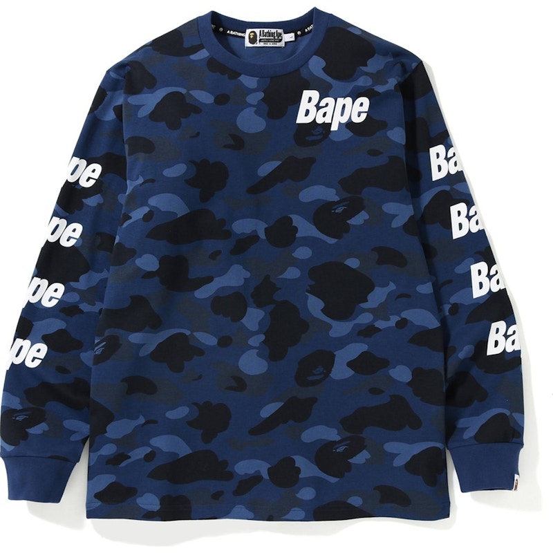 BAPE Color Camo Bape LS Tee Blue