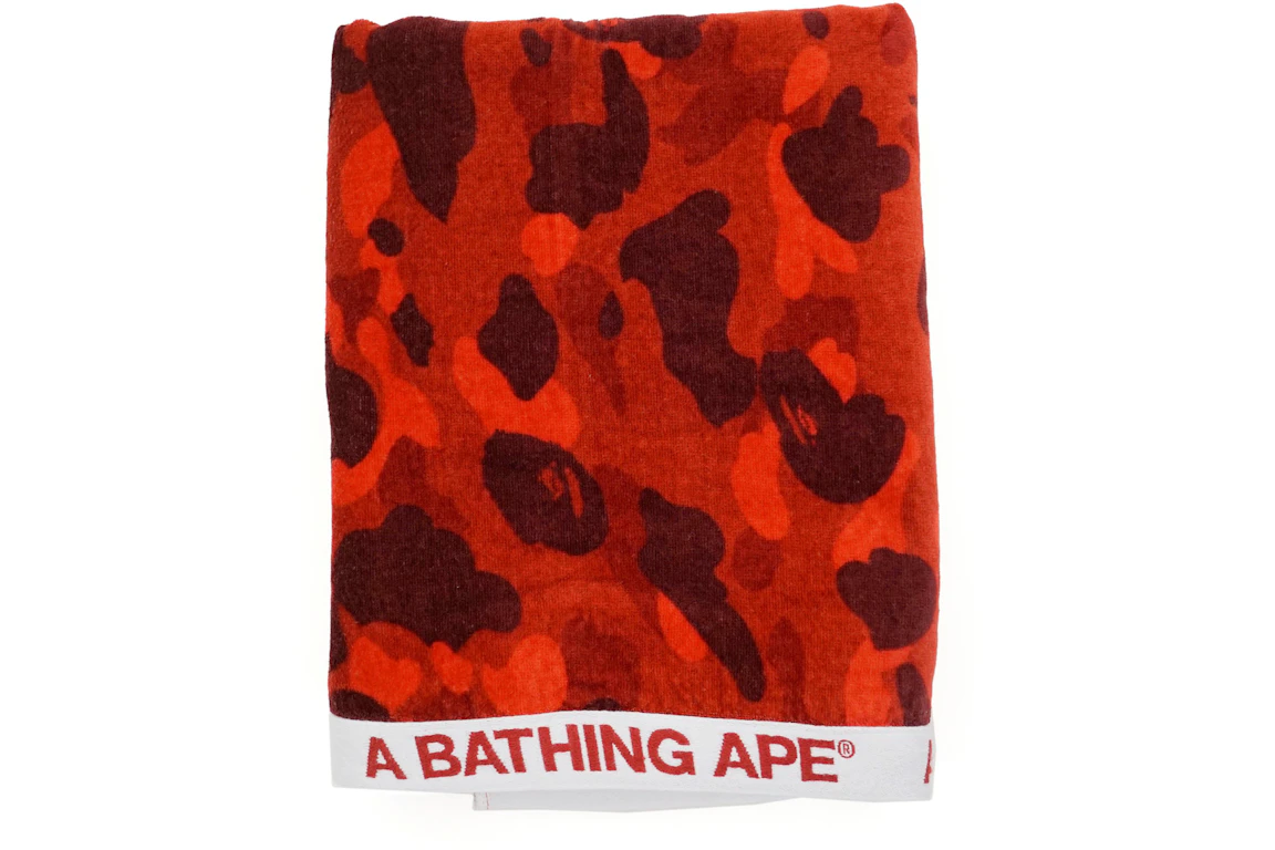 BAPE Color Camo Beach Towel Red