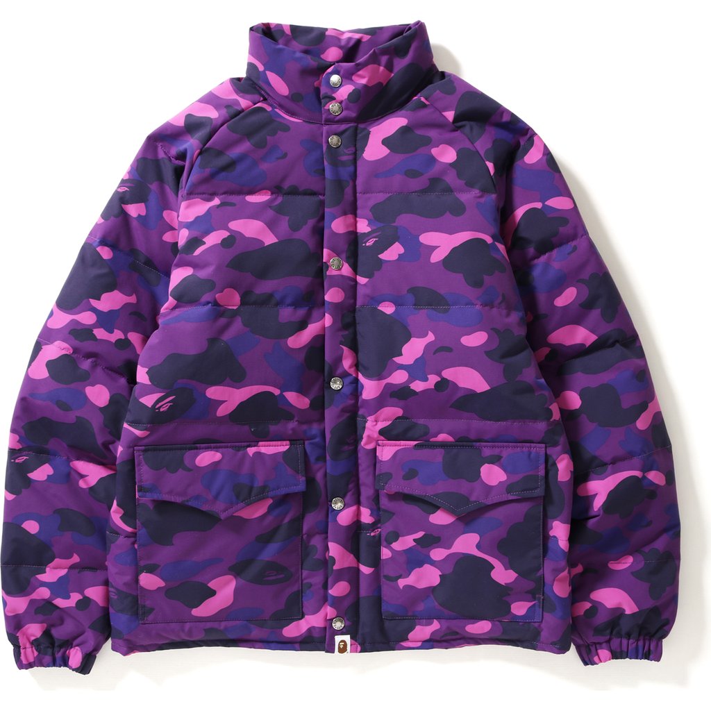 BAPE Color Camo Classic Down Jacket Purple - US