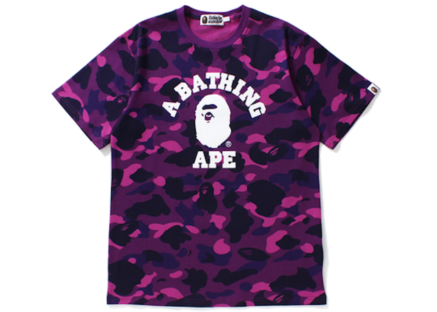 Bape Color Camo College Tee Purple Bape Color Camo College Tee Purple
