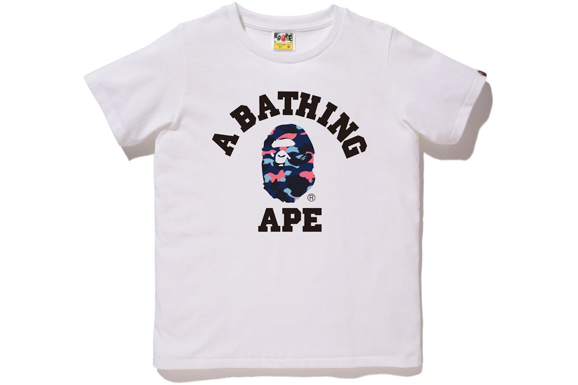 BAPE Color Camo College Tee Tee (Ladies) White/Multi