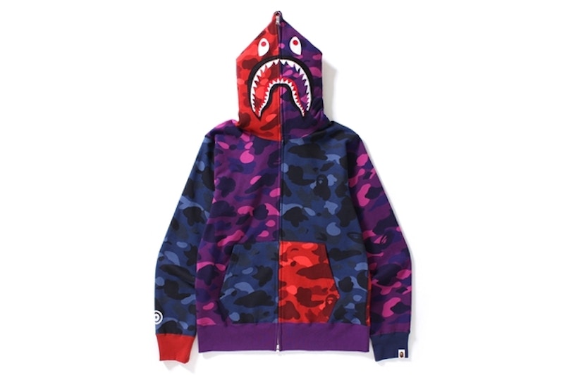 Colorful bape hoodie sale