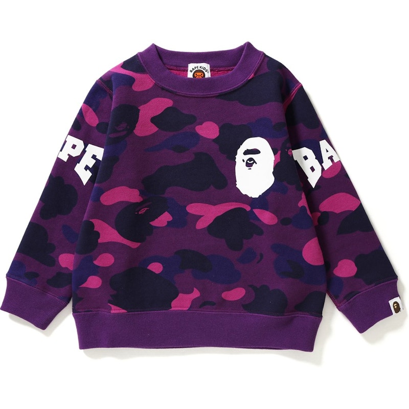 bape purple camo crewneck