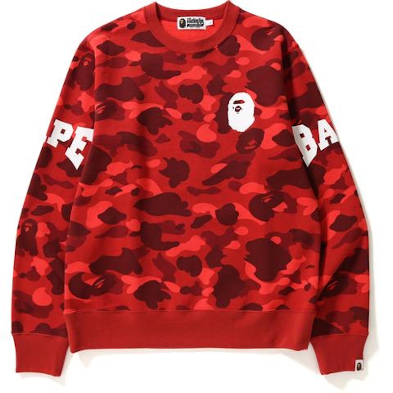 BAPE Color Camo Crewneck Crewneck Red Men's - US