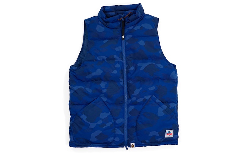 BAPE Color Camo Down Vest Blue - US