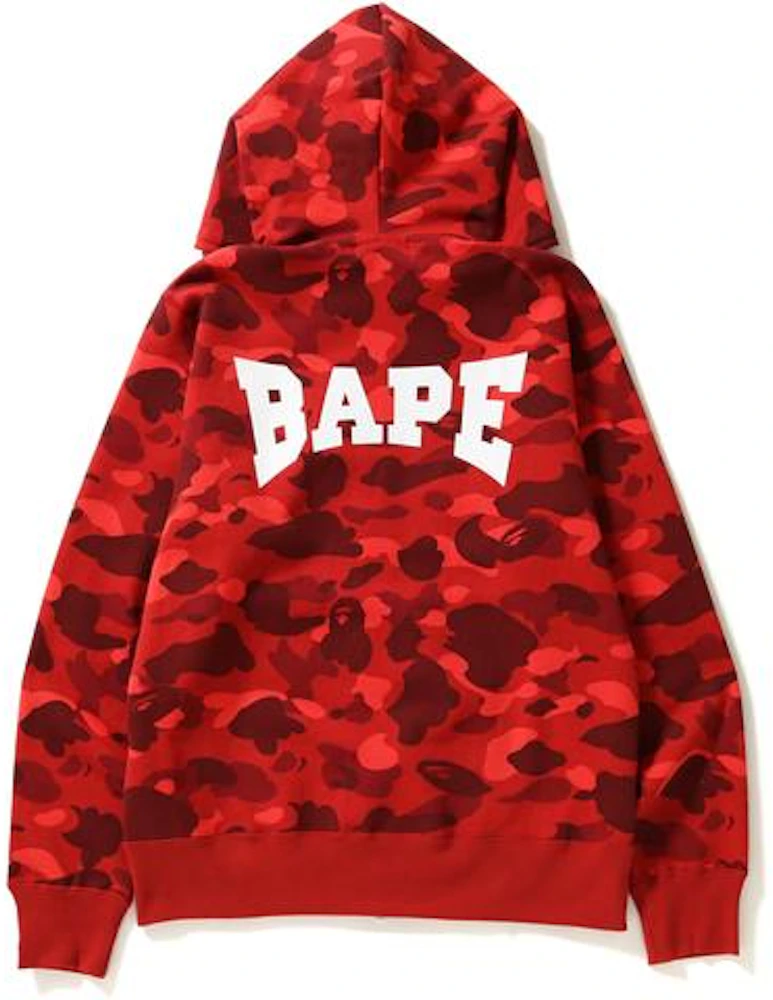 BAPE Color Camo Full Zip Hoodie Red Men's - US