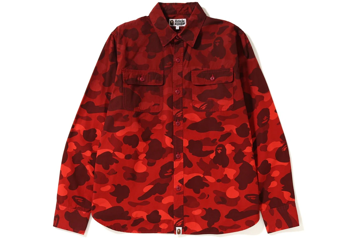 BAPE Color Camo Gradation Shirt Red