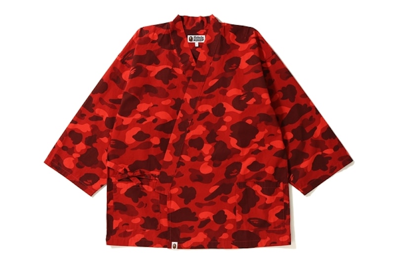 BAPE Color Camo Kimono Shirt Red Men's - FW18 - US