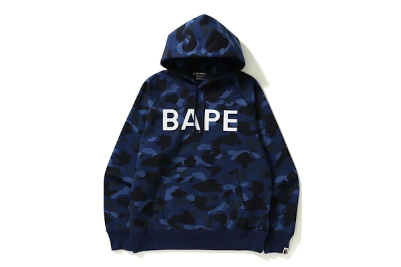 BAPE Color Camo Pullover Hoodie Navy