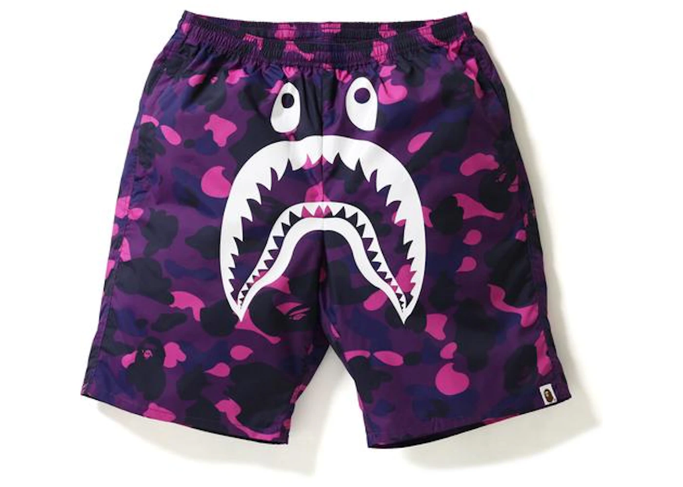BAPE Color Camo Shark Beach Shorts Purple Men's - US