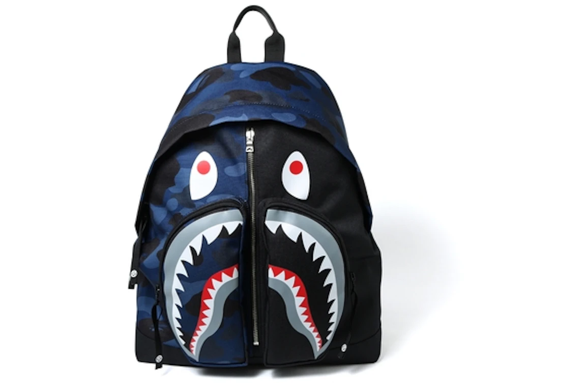BAPE Color Camo Shark Day Pack Blue