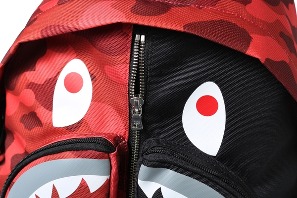 BAPE Color Camo Shark Day Pack Red Men's - FW18 - US