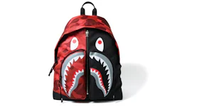BAPE Color Camo Shark Day Pack Red