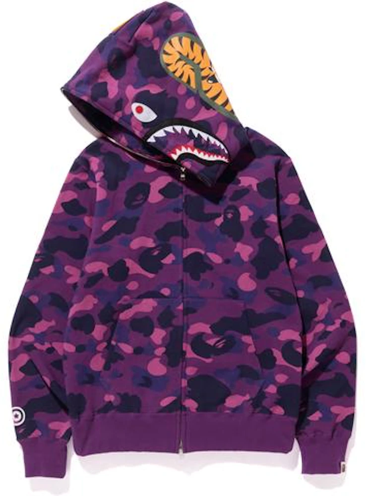 Hamgwy Bape Hoodie Shark Camo Bathing Ape Jacket Purple India