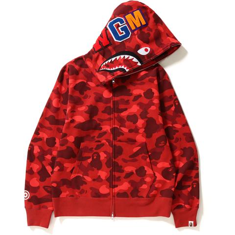 BAPE Color Camo Shark Full Zip Hoodie Red メンズ - JP