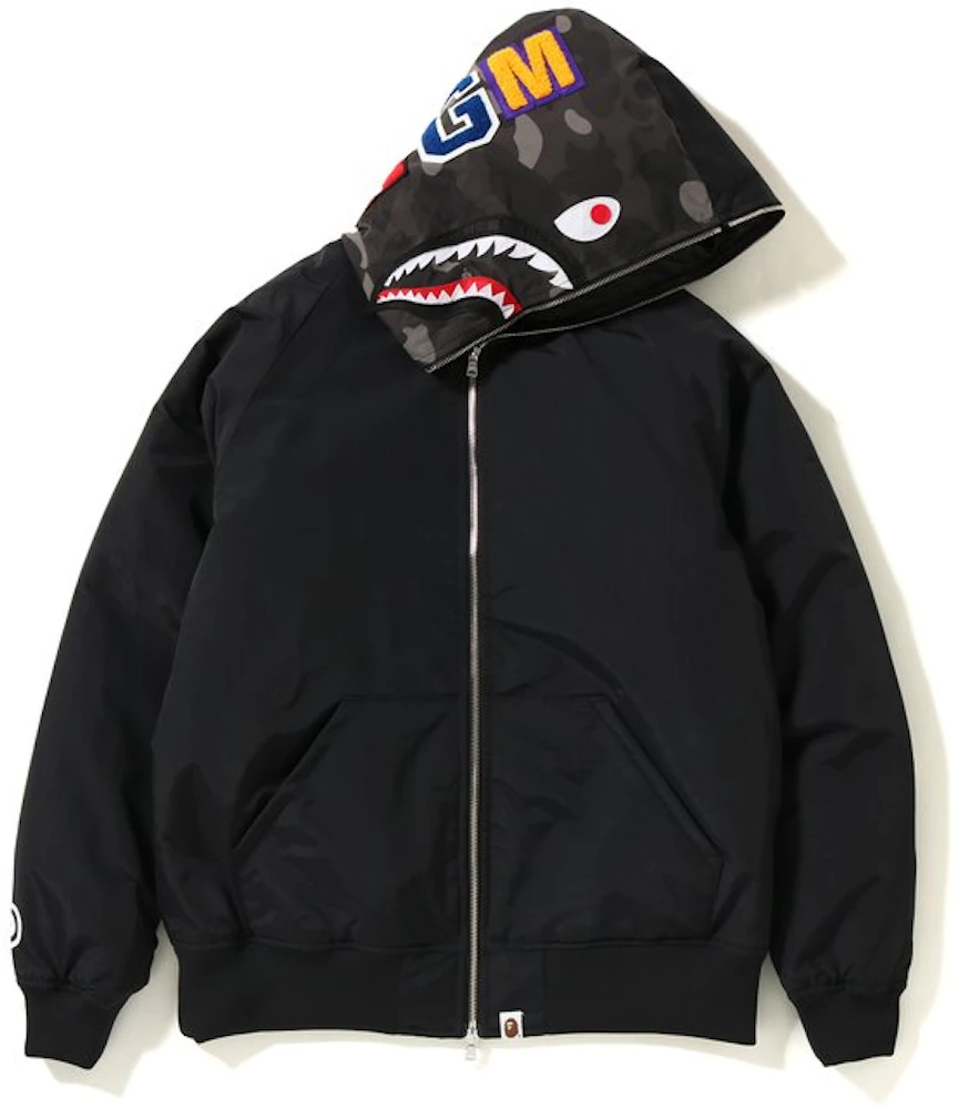 Color Camo Shark Hoodie Down Jacket Men's - FW18 -