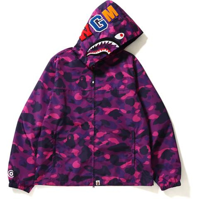 Purple camo sales bape hoodie