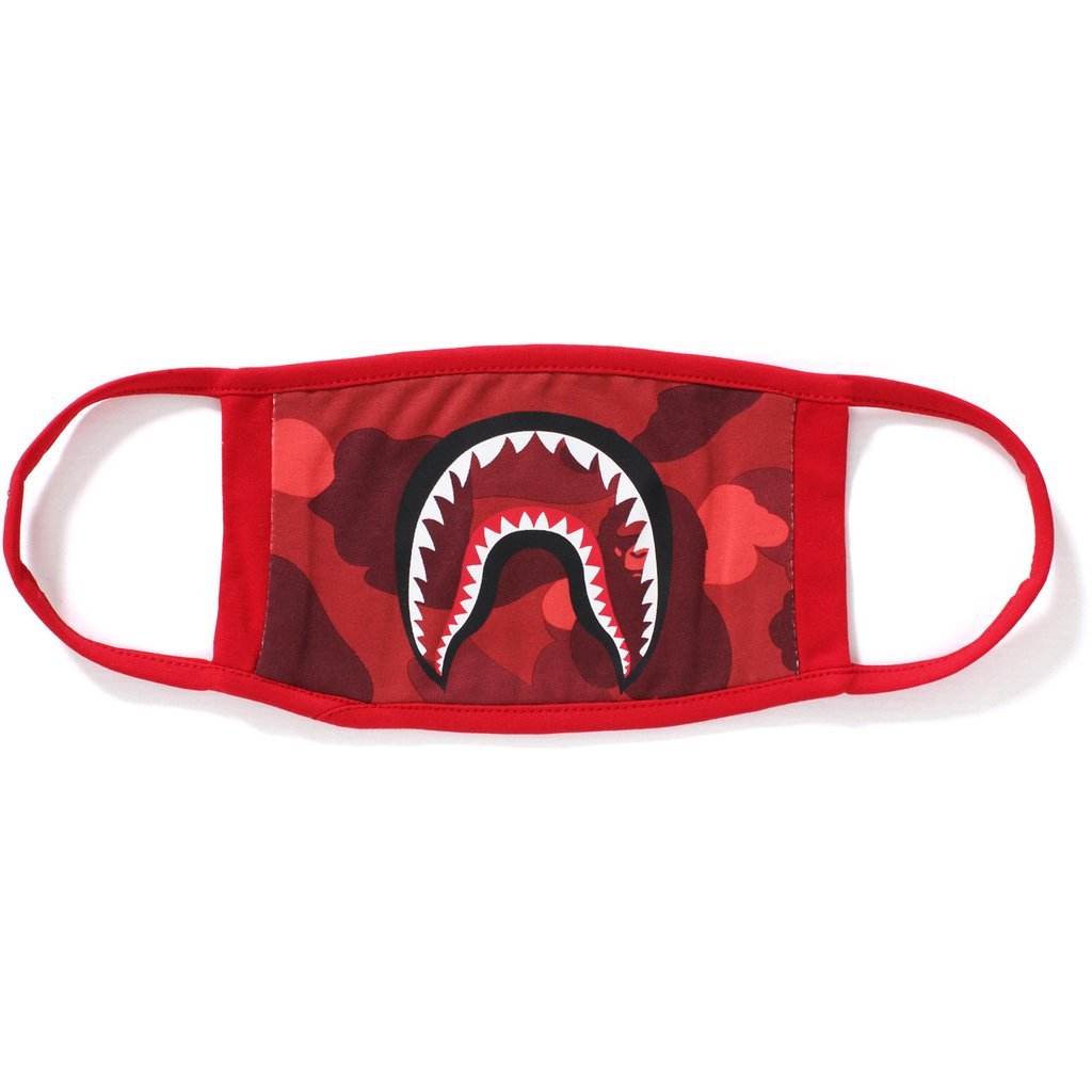 BAPE Color Camo Shark Mask Red