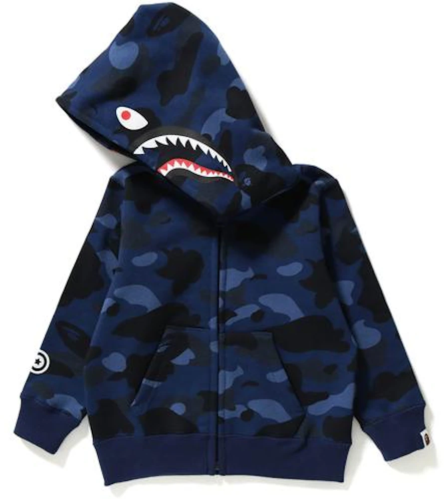 Bape Kids Camo Shark Zip Hoodie