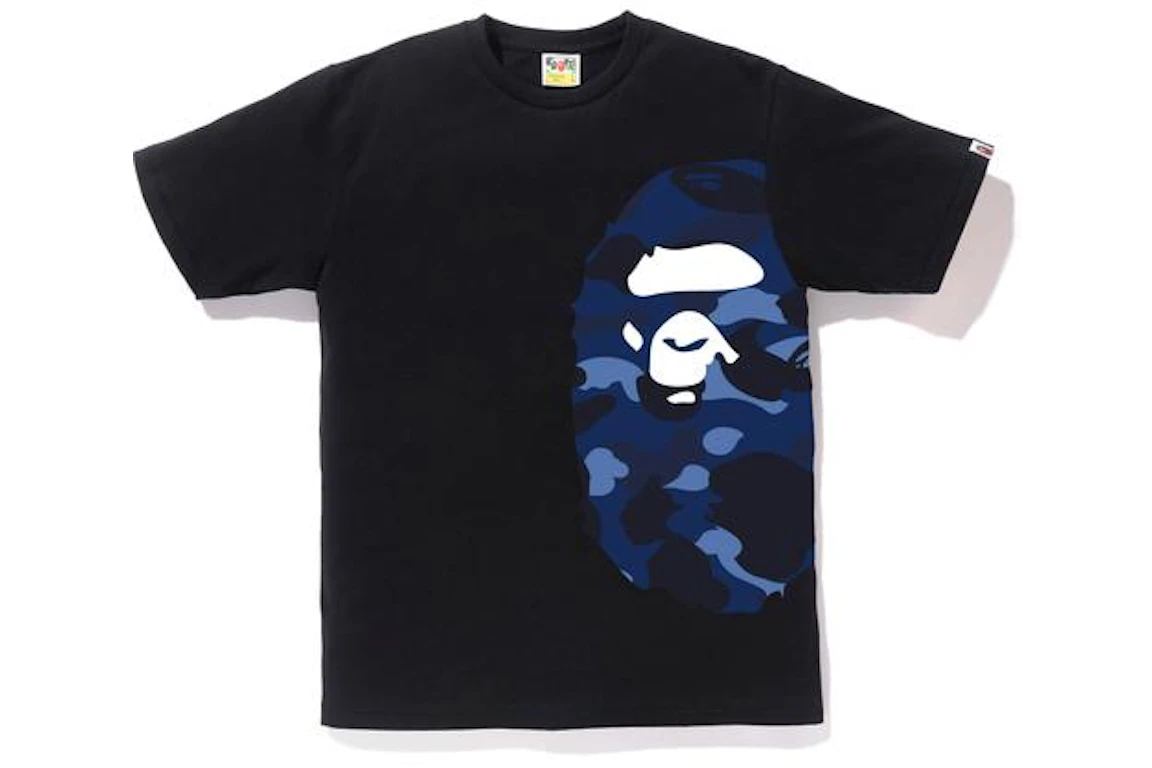 BAPE Color Camo Side Big Ape Head Tee Black/Navy