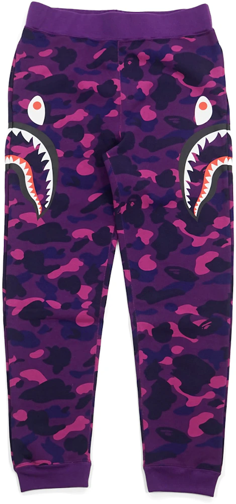 Bape Purple Color Camo Shark Shorts - Sole Food Sneakers
