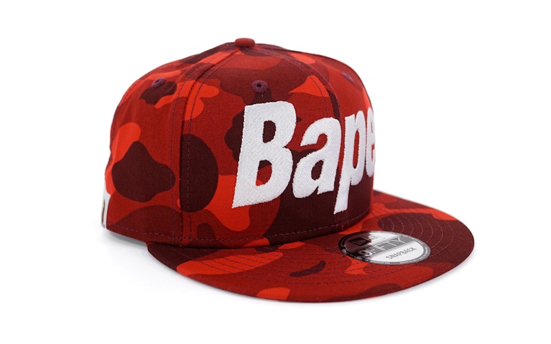 BAPE Color Camo Snapback Red