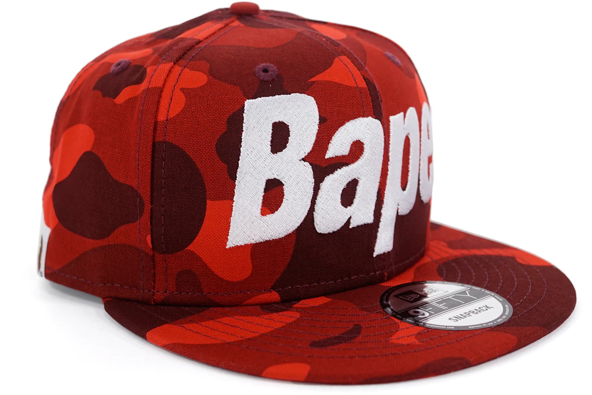 BAPE Color Camo Snapback Red