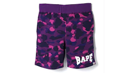 BAPE Color Camo Sweat Shorts Purple