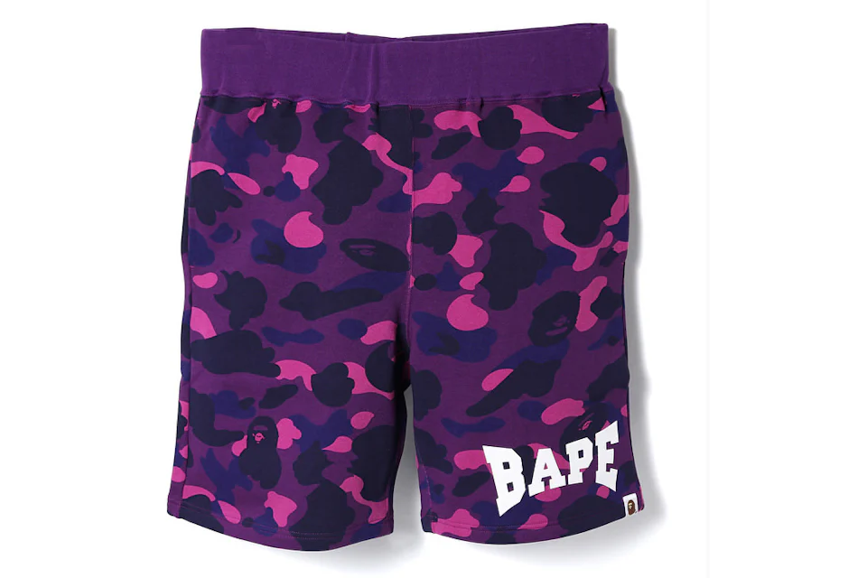 BAPE Color Camo Sweat Shorts Purple