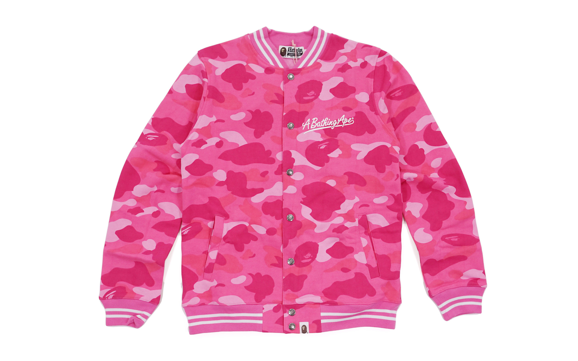 BAPE Color Camo Sweat Varsity Jacket (Ladies) Pink - US