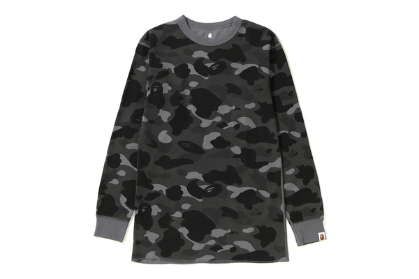 BAPE Color Camo Thermal L/S Tee Black Men's - FW18 - US