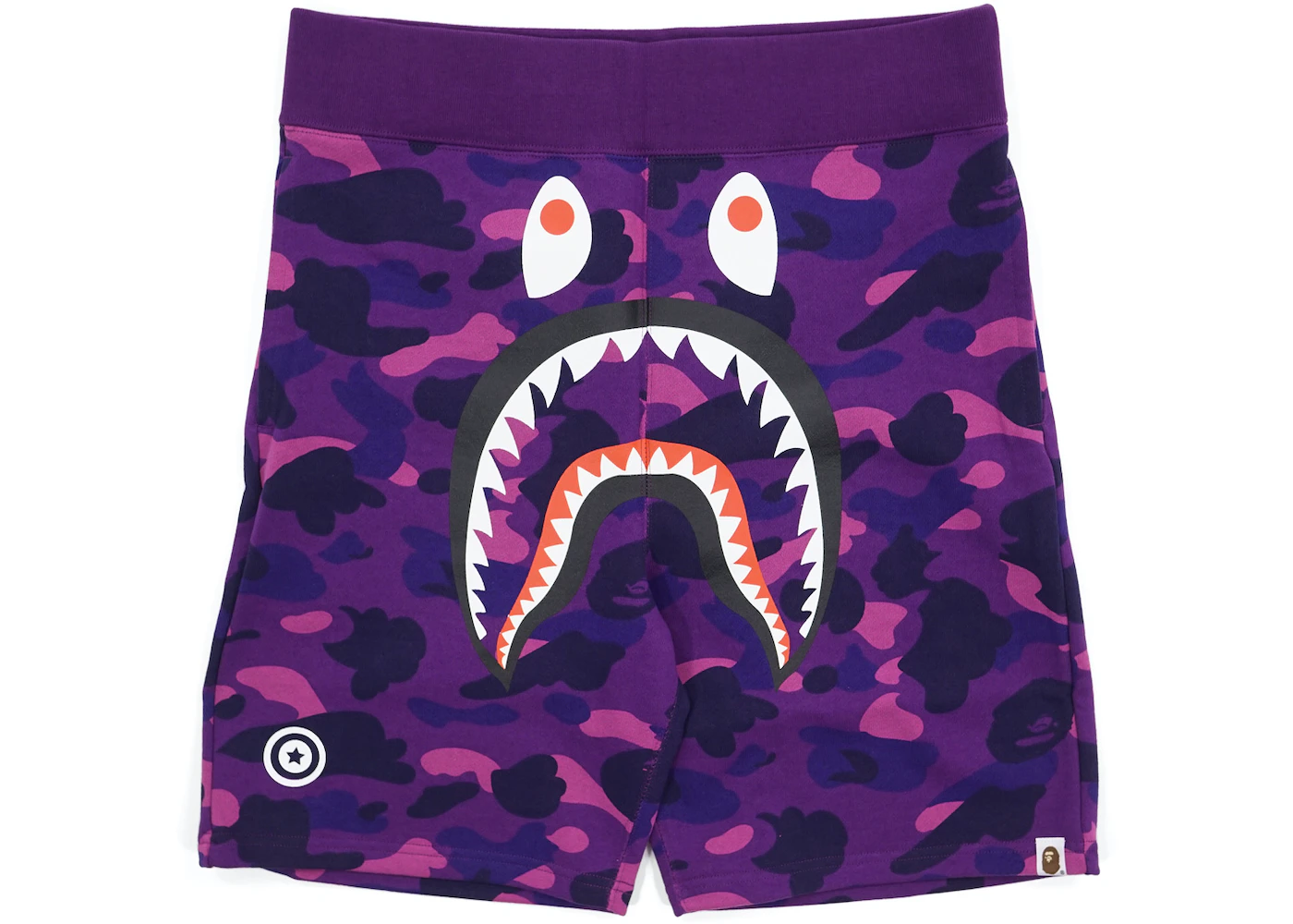 BAPE Color Camo WGM Print Shark Sweatshorts Purple Men's - US