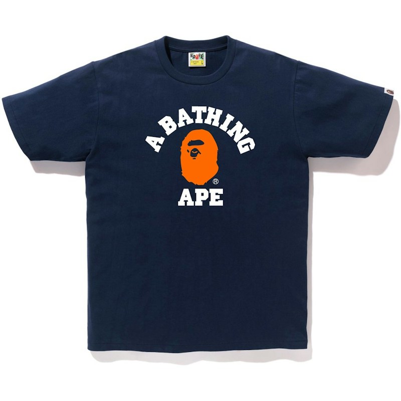 BAPE Colors College Tee Navy