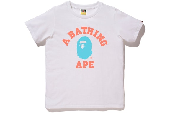 BAPE Colors College Tee Tee (Ladies) White