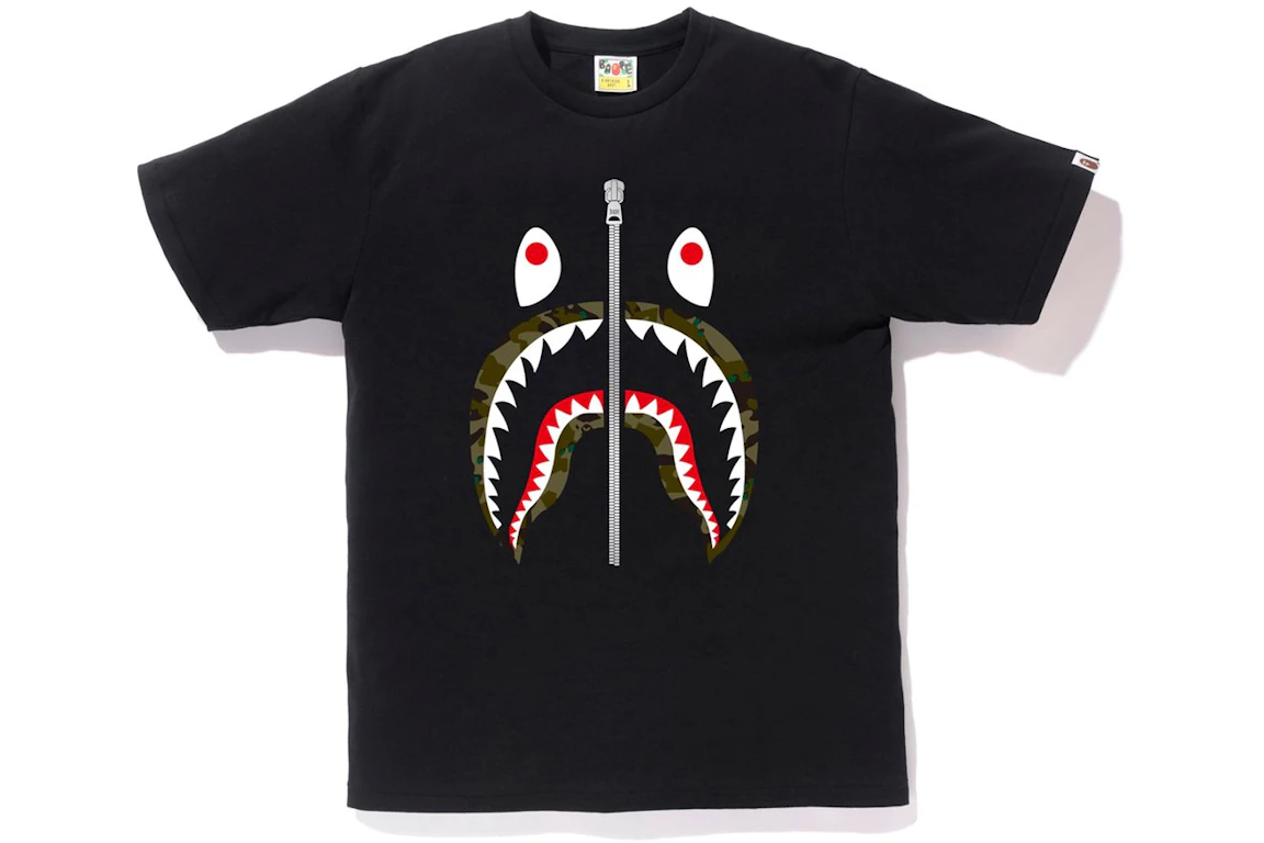 BAPE Desert Camo Shark Tee Black/Green