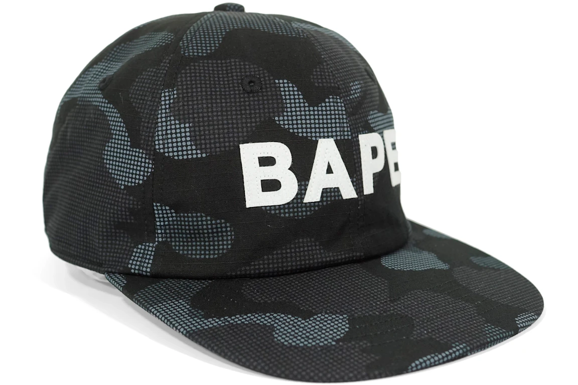 BAPE Dot Camo BAPE Logo Snapback Black