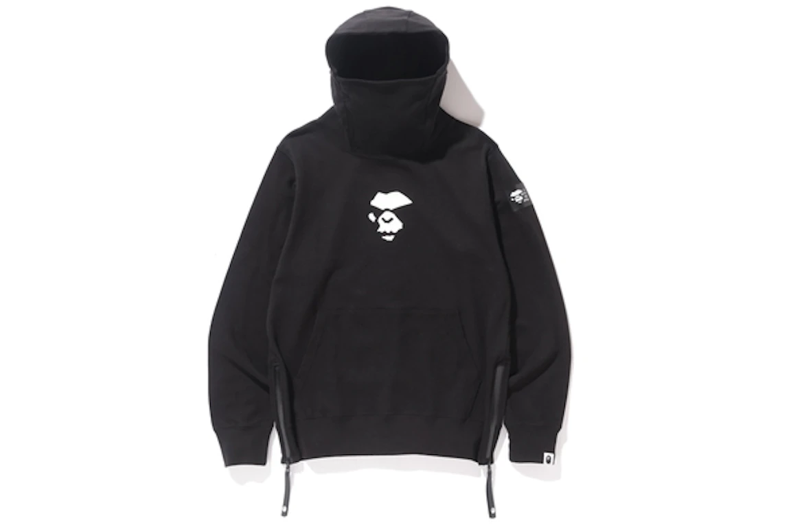 BAPE Double Knit High Neck Pullover Hoodie Black